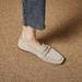 Botis Genuine Loafers Square Toe Soft Leather Black Commuting Work Comfortable Versatile Women's Shoes_vogvips.com