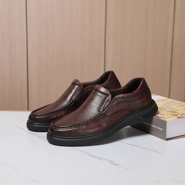 Spring new thick soled feet comfortable business men's shoes_vogvips.com