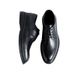 Men's Leather Formal Busins Casual Pointed Toe Black Summer Height Increasing High-end British Style Wedding Groom_vogvips.com