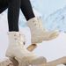 Winter Snow Boots, Plush Warm Cotton Shoes, Wear-resistant And Windproof Sports, Outdoor High Top Lace Up Women's Boots, Large Size_vogvips.com