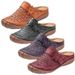 New Plus Size Flat Bottomed Perforated Shoes With Twisted Flower Toe Caps For Women's Semi Slippers_vogvips.com