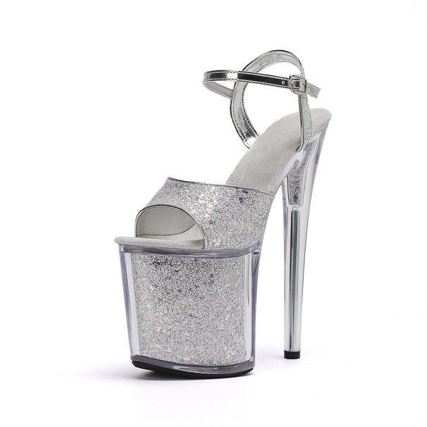 Waterproof Platform Bright Leather High-heeled Sandals Summernew Arrival Open Toe Sexyeasiest For Match High Heels One-word Buckle Shoes_vogvips.com