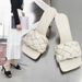 2026 Summer New Square Open Toe Internet Celebrity Quilted Sandals Fairy Style Outdoor Thin Heel High Heels For Women_vogvips.com