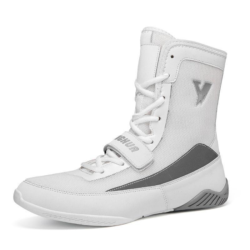 Boxing Shoes Training Shoes Wrestling Shoes Men's Sanda Shoes High Top Fighting Boots_vogvips.com