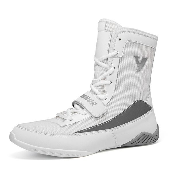 Boxing Shoes Training Shoes Wrestling Shoes Men's Sanda Shoes High Top Fighting Boots_vogvips.com