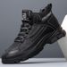 Warm Wool-Lined Snow Boots Leather Shoes Versatile_vogvips.com