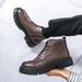 European Warm Series Autumn Winter New Casual Fashion Men's Mid-Top Martin Trendy Chunky Shoes Hand-Scrapped Leather Boots_vogvips.com