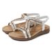 Large Size Women's Shoes Outside Flower Pattern Rhinestone Sandals Flat Large Size Sandals Women_vogvips.com