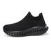 Cross-border Men's Couple's Slip-on Sneakers, Summer Fly-knit Mesh Breathable Running Sh, Knitted Thick-soled Sock_vogvips.com