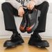 ShoeVault Japanese Style Trendy Fashion Thick-Soled Height-Increasing Business Casual Large Toe Men Versatile Street Retro Men's_vogvips.com