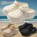 Women DIY Silver Butterfly-Knot Fashion Bow Decor Clogs Summer Spring Autumn Beach Sandals Cave Hole Garden Shoes_vogvips.com