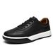 The First Layer Of Cowhide Leather Lace-up Men's Board Shoes Single Shoes Casual Four Breathable White Shoes Men_vogvips.com