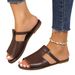 2023 European And American Fashion New Style Large Size Slippers Wholesale Hollow Solid Color Open-toe Sandals For Women_vogvips.com