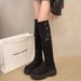 Elegant Leg-Lengthening For Women 2025 Autumn Winter New High Casual Versatile Soft Surface Foldable Mid-Calf Boots_vogvips.com