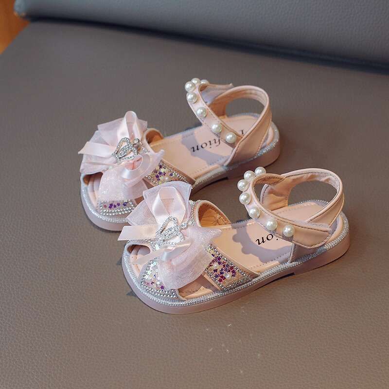2023 Summer New Style Children's Shoes For Girls, Sweet Bow Princess Shoes, Korean Fashion Trendy Half Sandals Shoe Sizes 23-36_vogvips.com