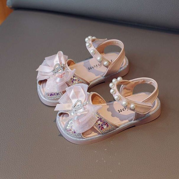 2023 Summer New Style Children's Shoes For Girls, Sweet Bow Princess Shoes, Korean Fashion Trendy Half Sandals Shoe Sizes 23-36_vogvips.com