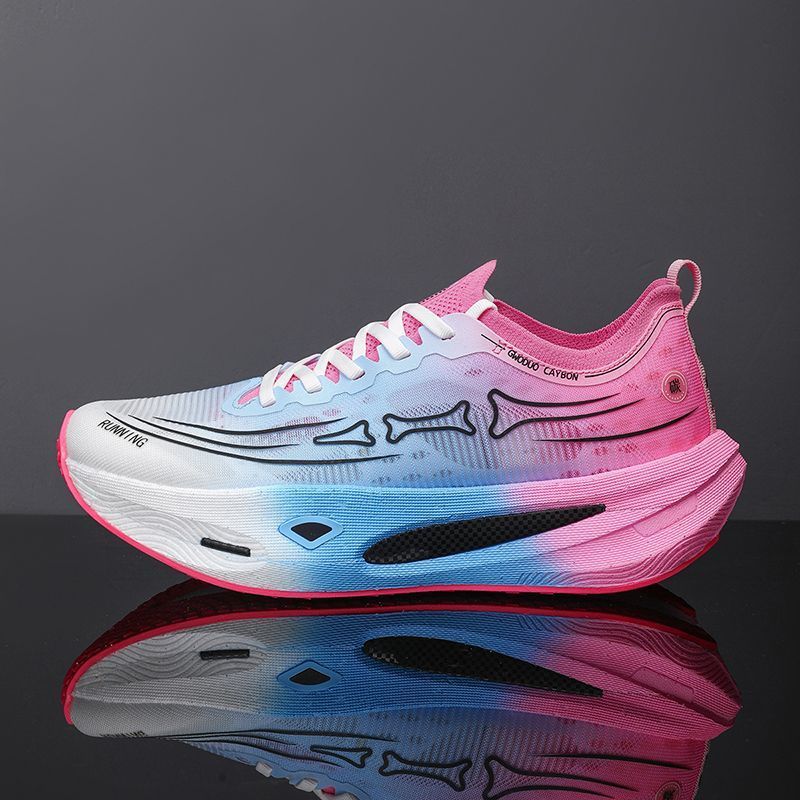 Women's Full Sole Nylon Plate Jogging Shoes Men's Professional Training Running Shoes Racing Sneakers Breathable_vogvips.com