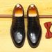 Thick-Soled Height-Increasing Round-Toe Genuine Soft Brogue Carved Glossy Patent Leather Single Shoes For Men_vogvips.com