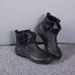 2021 Winter New Martin Short Round Toe Slip-On Leather Women's Large Size Low-Cut Boots Women_vogvips.com