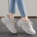 The New Dad Shoes Women Student Sports Running Shoes Casual Thick Bottom Height Increasing Shoes F83_vogvips.com