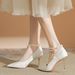 6683E Pearl Chain Satin Fine Heel High Heels Women's Elegant French Style Versatile Single 2024 New Commuter Shoes_vogvips.com