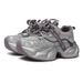 silver Dad Shoes Are Comfortable, Casual, Versatile, And Popular Sports Shoes For Women, Designed To Increase Height With Thick Soles For Petite Women_vogvips.com