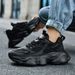 Men's Sneakers Dad Shoes Non-Slip Wear-Resistant Thick Sole Height Increasing Casual Travel Black Autumn Versatile Comfortable_vogvips.com