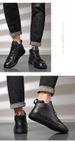 First Layer Cowhide High-top Velvet Thermal Casual Leather Shoes Men's Shoes Men's Mid-top Board Shoes Cotton Shoes Martin Boots_vogvips.com