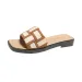 2026 Fashionable Slippers Women's Summer Wear Anti Slip Beach Shoes New Flat Bottomed Straight Casual Sandals For Women_vogvips.com