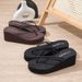 Women's Summer Flip Flops High Heel Thong Trendy Non Slip Wedge Heel Beach Sandals Outer Wear_vogvips.com