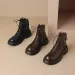 Western Short For Women Spring And Autumn Single British Style Thick Soled Womens Suede Boots 251020_vogvips.com