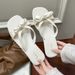 Women's Bow Knot Flat Slippers Summer Versatile Non-Slip Soft Soled Beach Sandals Outdoor Fashion Footwear_vogvips.com