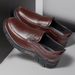 European Warm Series Autumn Winter New Men Large Size Casual Leather Middle-aged And Elderly Fleece-lined Cowhide Dad Men's Shoes Slip-on_vogvips.com