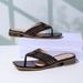 Elegant Square Toe Platform Flip Flops For Women Soft Sole Comfortable Rhinestone Decor Casual Summer Style Multi-color_vogvips.com