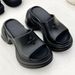 Height Increasing Artifact Summer 25 New Cross Flower Slippers Women On The Beach, Extra Thick Soled High-Heeled Sandals_vogvips.com