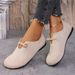 Foreign Trade 2026 New Model Women's , Flat Slip-on Loafers, Round Toe, Soft Sole, Comfortable, Solid Color Casual_vogvips.com