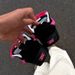 New American-style Storm Lightning Pink Color-block Chunky Sneakers For Men And Women, Retro Versatile Black Casual_vogvips.com