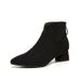 New British Style V-Cut 2023 Autumn Women Suede Pointed Toe Chunky Heel Fashion Short Boots_vogvips.com