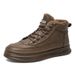 Winter Fleece-Lined Martin Boots, Men's Waterproof And Anti-Slip High-Top Work Shoes, Men's Thickened Warm Short Boots,_vogvips.com