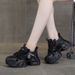 2519 European Style Mesh Breathable Rhinestone Dad Sneakers For Women Ins Trend 2025 Summer New Thick-Soled Casual Shoes_vogvips.com