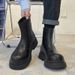 European Warm Series Autumn Men, Breathable Soft Sole British Style Chimney Boots, High Top Black Trendy Mid-Top Workwear Martin_vogvips.com