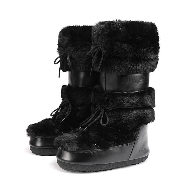 Plush Winter Snow Boots For Women – Waterproof & Non-Slip, Faux Fur Lined (White/Pink/Black/Tan, Sizes 36-43)_vogvips.com