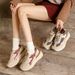 Fashionable Soft Forrest Gump Shoes For Women, Autumn And Winter New Versatile Color Blocked Sports Height_vogvips.com