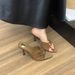 New Of Stiletto High Heels With Unique Design, Featuring Pleated Details And Metal Buckles, Pointed Open-toe Sandals In_vogvips.com
