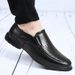 Leather Shoes Men's Casual Shoes Dress Flat-bottomed Sneakers_vogvips.com