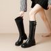 2024 Summer Belt Buckle Chunky Heel Martin Over-the-Knee Long British Style Women's Boots 41-43 Plus Size_vogvips.com