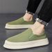 Loafers men 2024 summer new style sneakers men thick sole slip-on canvas shoes men's breathable versatile casual shoes_vogvips.com