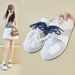 Half-todd Training Little White Shoes Female Students Sports Leisure Breathable Heightening Shoes_vogvips.com