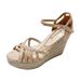 333-1 Wedge Super High Heels 10CM Waterproof Platform Thick Sole Jute Woven Thin Strap Peep Toe Sandals For Women Summer_vogvips.com