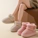 Snow Boots Outdoor Waterproof Closed Heel Slippers Women Winter Home New Couple Thick Sole Fleece Lined Warm Cotton_vogvips.com